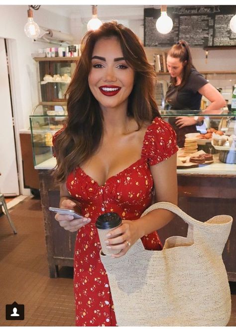 Floral Dress Outfits, Dress Hire, White Print Dress, Red Summer Dresses, Red Dress Outfit, Spring Fashion Outfits, Looks Street Style, Spring Outfits Women, Casual Summer Dresses