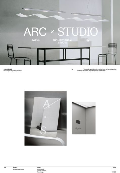 Architectural studio branding ⎯ ©ARCSTUDIO on Behance Architecture Studio Brand Identity, Brutalist Branding, Architecture Studio Branding, Architectural Branding, Architect Branding, Architecture Branding, Lucas Lima, Architect Logo, Manual Design