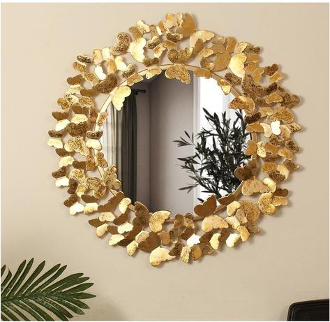 round wall hanging mirrors for home tied ribbons wall mirror wall mirror for bedroom decoration Decorative Round Mirror Simple and elegant, making it the ideal bathroom mirror. Fit either modern or farmhouse styles. This round, rustic farmhouse mirror makes a great vanity or dresser mirror. Large Hanging Round Wall Mirror Modern Decorative for Bathroom, Living Room, Bedroom, and entryway. Hanging Round Mirror, Trendy Mirrors, Round Mirror Decor, Butterfly Mirror, Ribbon Wall, Drawing Room Decor, Mirror For Wall, Farmhouse Mirrors, Face Mirrors