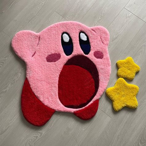 KOKOMORUGS on Instagram: “⭐️KIRBY⭐️ 25” COMMISSION . . . #kirby #SSB #explorepage #love#nintendo #customrug #tufting #rug #art #gaming” Rug Tufting Ideas, Tufting Rug, Tufting Ideas, Punch Needle Pattern, 2024 Moodboard, Rug Tufting, Kirby Art, Punch Needle Patterns, Rug Art