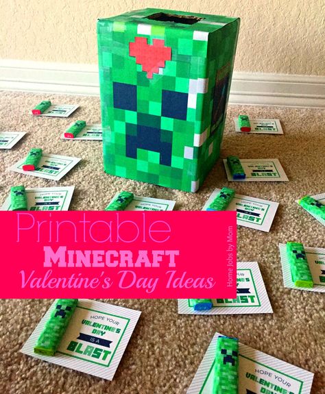 printable minecraft valentines day ideas Minecraft Valentine Box Ideas, Minecraft Valentine, Valentine Mailboxes, Printable Minecraft, Minecraft Valentines, Valentine Box Ideas, Valentine Boxes For School, Diy Valentines Box, Kids Valentine Boxes