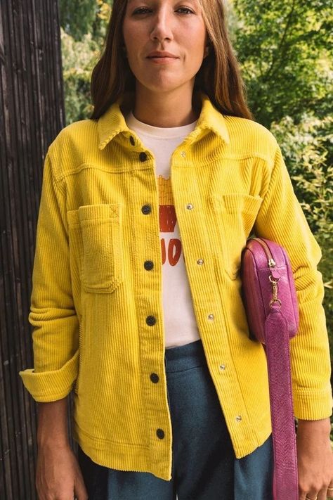 Yellow Jacket Outfit, Dressy Casual Outfits, Yellow Jacket, Dressy Casual, Varsity Jacket, Porter, Men Sweater, Yellow