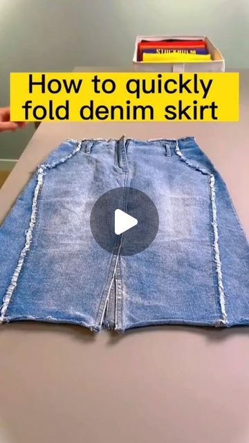 The Folding Hacks on Instagram: "Transform your space with smart storage solutions. Link in bio @thefoldinghacks 🧺🥰! 
How to fold denim skirt #foldingclothes #organize #storagehacks #folding #foldinghacks" How To Fold Long Skirts, How To Fold Jeans, Folding Hacks, How To Fold, Folding Clothes, Smart Storage, Storage Hacks, Long Skirt, Storage Solutions