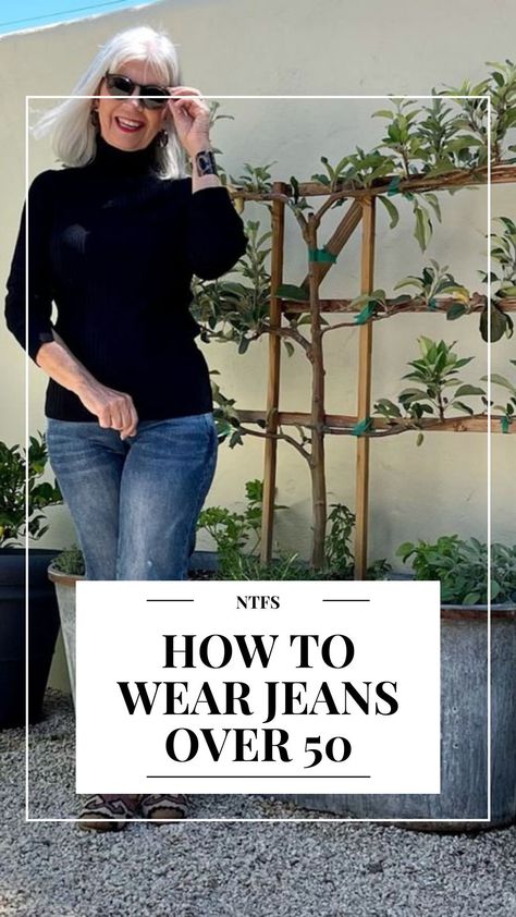 Jeans Over 50, Fashion For Women Over 60 Outfits, Mode Over 50, Fall Outfits For Women Over 50, Moda Over 50, Moda Over 40, How To Wear Jeans, Fashion Over 50 Fifty Not Frumpy, 60 Outfits