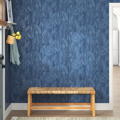 Heatherfield Peel & Stick Floral Roll Peel Stick Wallpaper Blue, Blue Peel And Stick Wallpaper, Coastal Farmhouse Style, Dorm Ideas, Coastal Farmhouse, Peel Stick Wallpaper, Traditional Lighting, Ceiling Medallions, Beachcrest Home