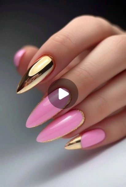 • The Nail Nest • on Instagram: "Experience the fusion of classic and contemporary with these pink nails, accented by AI-inspired golden touches. Intrigued by this digital design? #DigitalNailArt #PinkAndGold #ManicureTrends #NailTechInspo #AIInspiredDesign" Pink Gold Nails, Gold Tips, Modern Elegance, Nail Tech, Pink Nails, Pink And Gold, Digital Design, Manicure, Nail Art