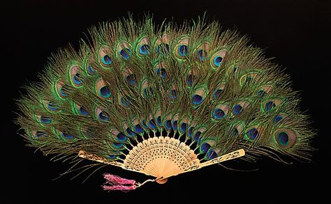 Fan, ca. 1915. Chinese. The Metropolitan Museum of Art, New York. Brooklyn Museum Costume Collection at The Metropolitan Museum of Art, Gift of the Brooklyn Museum, 2009; Gift of the trustees of Mary Flagler Cary Charitable Trust, 1969 (2009.300.2156) #peacock Fan Photography, Peacock Fan, Chinese Fans, Photography Abstract, Antique Fans, Feather Fan, Vintage Fans, Background Wallpapers, Hand Held Fan