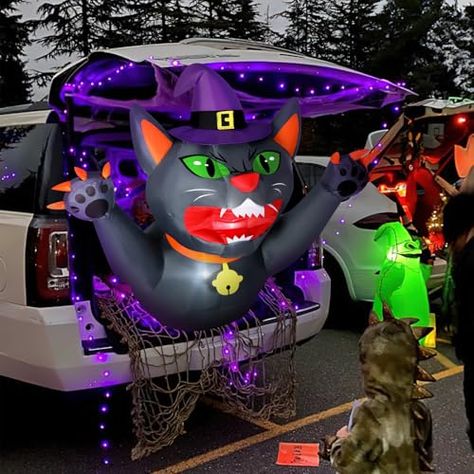 Kitticcino Halloween Trunk or Treat Black Cat Inflatable 3 FT Car Decorations Built-in LEDs Blow Up Black Cat for Car Decoration Halloween Inflatables Outdoor Yard Garden Party Halloween Car Decor Halloween Decorations For Golf Cart, Halloween Trunk Or Treat, Car Upgrades, Car Decorations, Halloween Inflatables, Decoration Halloween, Trunk Or Treat, Car Decoration, Party Halloween