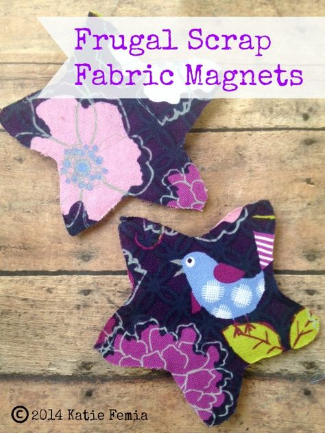 Scrap Fabric Magnets - A Frugal DIY Project Fabric Magnets, Magnets Diy, Diy Xmas Gifts, Fabric Patchwork, Wallpaper Fabric, Diy Scarf, Scrap Fabric, Leftover Fabric, Fabric Craft