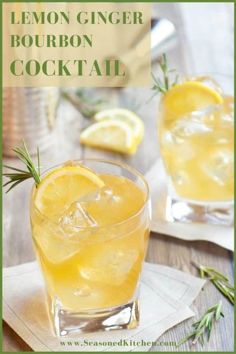 What Is Simple Syrup, Simple Syrup Cocktails, Bourbon Cocktail Recipe, Ginger Cocktails, Bourbon Recipes, Ginger Liqueur, Lemon Cocktail, Goat Cheese Tart, Bourbon Cocktail