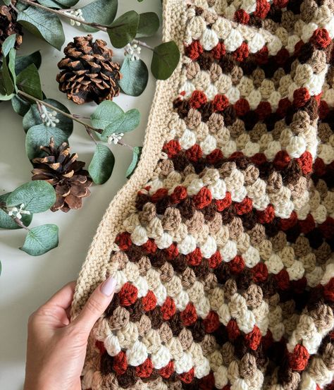 Crochet Fall Blanket Free Pattern, Granny Blanket Crochet, Crochet Lap Blanket Patterns Free, Lap Blanket Crochet Pattern, Crochet Granny Stitch Blanket, Granny Stitch Blanket, Surface Crochet, Granny Stripe Crochet, Crochet Granny Stitch