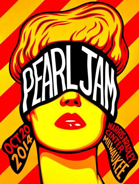 Pearl Jam Art, Rock Band Posters, Vintage Music Posters, Music Artwork, Rock Posters, Mötley Crüe, Gig Posters, Digital Art Illustration, Poster Retro