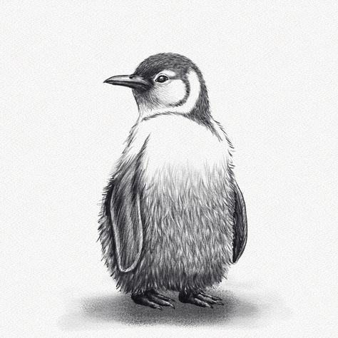 How To Draw A Penguin – A Step-by-Step Art Tutorial – Artlex Draw A Penguin, Little Blue Penguin, Penguin Sketch, Penguin Illustration, Blue Penguin, Penguin Drawing, Ganesh Art Paintings, Realistic Pencil Drawings, Wings Drawing