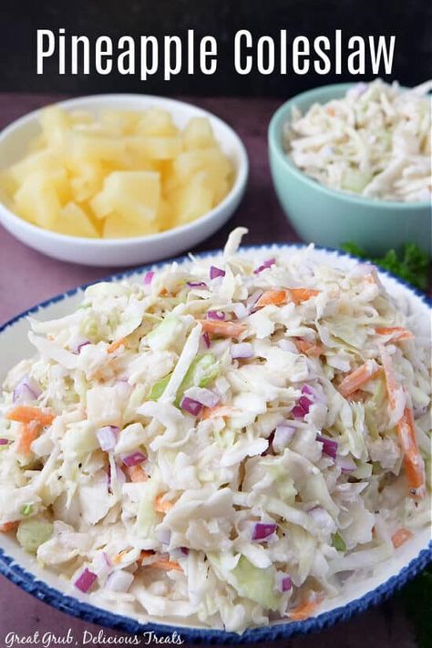 Homemade Easy Recipes, Yummy Coleslaw Recipe, Pineapple Coleslaw Recipe, Traditional Coleslaw Recipe, Pineapple Coleslaw, Best Coleslaw Recipe, Coleslaw Recipe Easy, Pineapple Dessert Recipes, Homemade Coleslaw