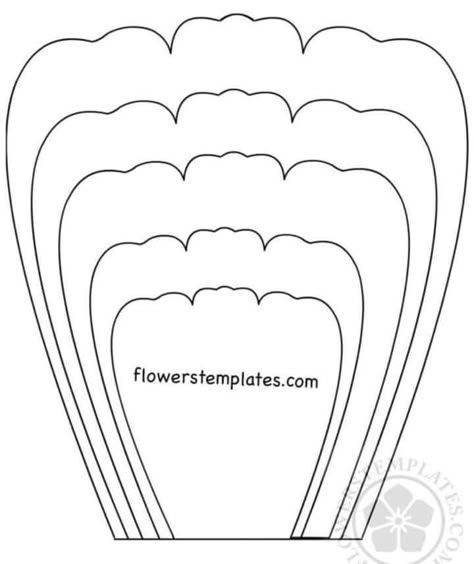 Pola Paper Flower, Paper Flower Pattern, Paper Flower Printable Templates Free, Big Flower Template, Free Paper Flower Templates Printables, Paper Flower Templates Free Printable, Paper Flower Printable Templates, Flower Templates Printable Free, Free Paper Flower Templates