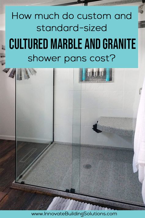 How much do custom and standard-sized cultured marble and granite shower pans cost? Stone Shower Floor, Glass Block Shower Wall, Cultured Marble Shower, Granite Shower, Marble Shower Walls, Glass Block Shower, Shower Pan Tile, Glass Shower Wall, Tub To Shower Conversion