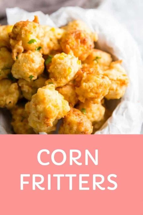 Corn Leftover Recipes, Leftover Corn Recipes, Corn Fritters Recipe Easy, Leftover Corn, Corn Nuggets, Corn Fritter Recipes, Dip Sauce, Corn Fritters, Fritter Recipes