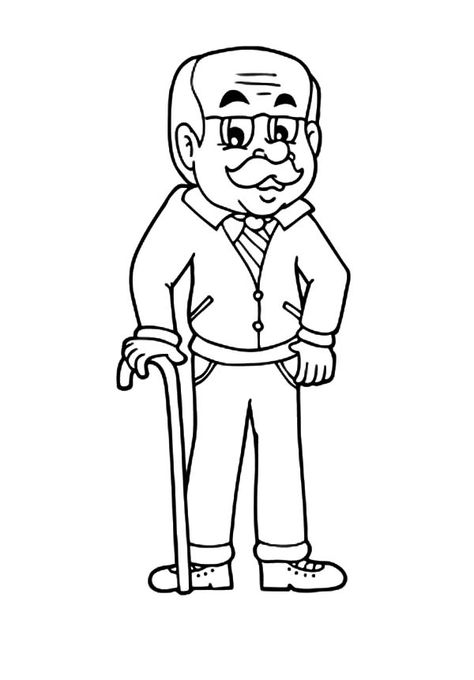 Handsome Grandfather Coloring Pages : Color Luna Grandpa Coloring Pages, Happy Birthday Grandpa, Outline Pictures, Skull Coloring Pages, Uncle Grandpa, Valentine Coloring Pages, Valentine Coloring, George Jones, Halloween Coloring Pages