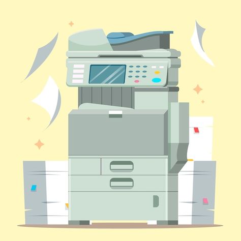 Free vector hand drawn office printer il... | Free Vector #Freepik #freevector #illustrations #hand-drawn-illustration #flat-illustration #flat-design Printer Vector, Illustration Flat, Office Printers, Drawn Illustration, Vector Hand, Flat Illustration, Flat Design, Graphic Resources, Wall Prints