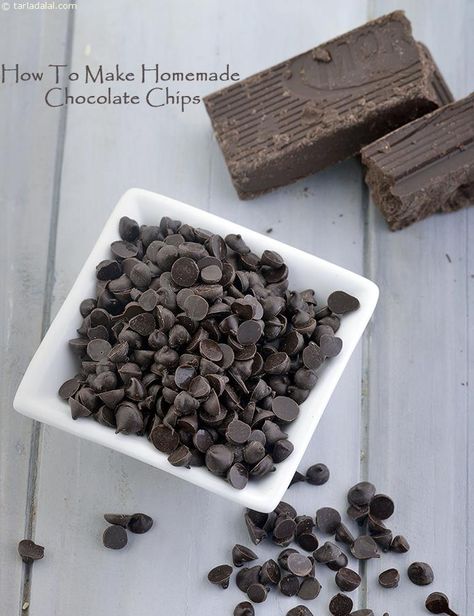 How To Make Homemade Chocolate Chips Monthly Shopping List, Easy Chip Dip, Vegan Cookie Dough Recipe, How To Make Chips, Monthly Shopping, Chocolate Chips Recipe, Chocolate Chip Dip, Eggless Cookie, Make Your Own Chocolate