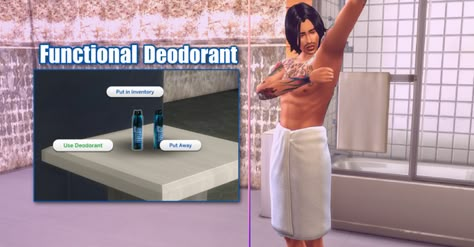 Sims 4 Cc Deodorant, Sims 4 Patreon Functional, Functional Cc Sims 4, Sims 4 Cc Furniture Functional, Sims 4 Functional, Realistic Sims, Ts4 Mods, Sims 4 Cheats, Sims 4 Traits