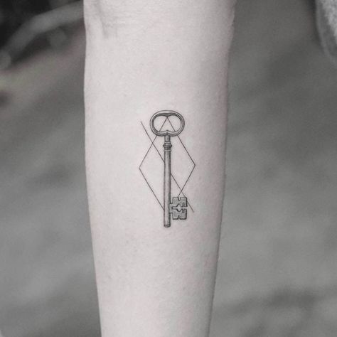 Small Key Tattoos, Tattoo Key, Key Tattoo Designs, Locked Door, Peter Cook, Key Tattoos, Key Tattoo, Steam Projects, Small Tattoos With Meaning