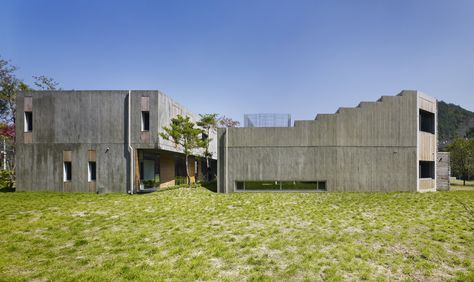 Modern Building Design, Concrete Factory, Glass Library, Vegan House, Earthship Biotecture, Wavy Wall, Recycled Concrete, Backyard Cabin, Visitors Center