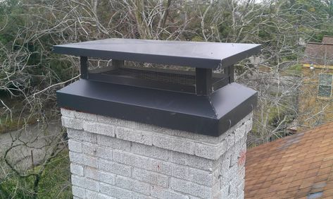 Chimney Cap Installation Services in Texas - Chimney & Wildlife Wood Stove Chimney, Chimney Caps, Chimney Design, Roof Cap, Rain Cap, Chimney Cleaning, Brick Chimney, Chimney Cap, Chimney Sweep