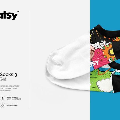 Low Cut Socks 3 Mockup Set Iconic Socks, Low Cut Socks, Text Layout, Facebook Ad, Low Cut, Creative Market, Color Change, Colorful Backgrounds, Mockup