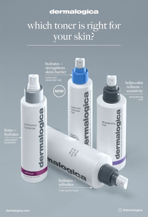 Dermalogica Toners shield against assault, increase product penetration and even out skin porosity. Learn about which toner is right for your skin. Dermalogica Skin Care, Skincare Branding, Skin Health, Your Skin, Toner, Toothpaste, Hand Soap Bottle, Skin Care, Personal Care