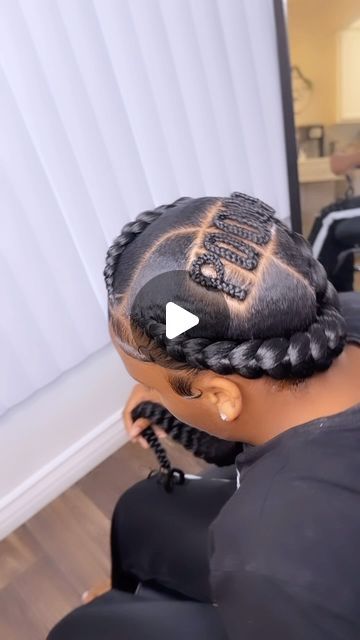 The Real Stacy’s Braids on Instagram: "🫶🏼🫶🏼🫶🏼 Pooh 💕" Zigzag Part Braids, 4 Braids Cornrows, 4 Cornrows Braids, Zigzag Part, S Braids, 4 Braids, Braids Cornrows, Pretty Braided Hairstyles, Cornrows Braids