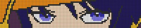 Genshin Tapestry Crochet, Genshin Impact Pixel Art Grid, Genshin Impact Alpha Pattern, Genshin Cross Stitch Pattern, Alpha Patterns Anime, Pixel Pattern, Anime Eyes, Alpha Patterns, Friendship Bracelet Patterns