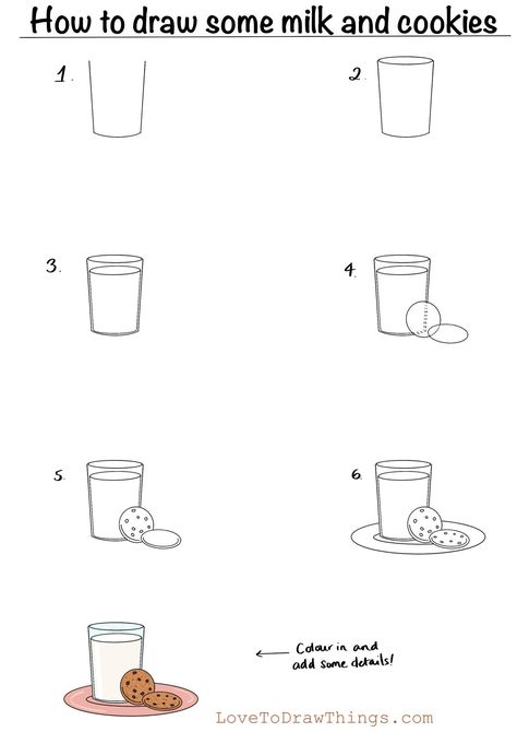 6 Step Drawing, Things To Draw Easy, Yoda Drawing, Easy Christmas Drawings, Beginners Drawing, Moldes Halloween, Easy Step By Step Drawing, Milk And Cookies, Easy Doodle Art