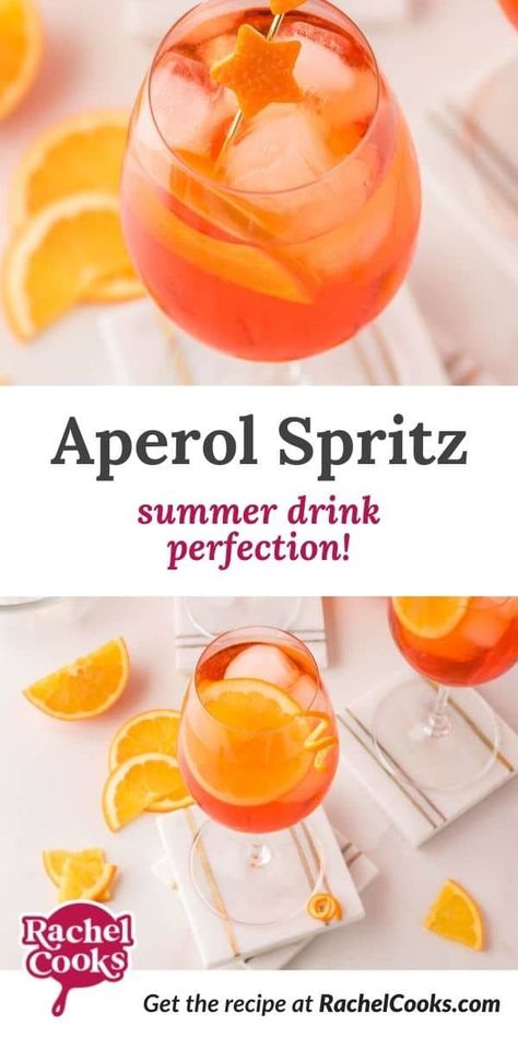 Refreshing and light, an Aperol spritz is a brilliantly colored sparkling cocktail. Festive and easy to make! Non Alcoholic Aperol Spritz, Batch Aperol Spritz, Sweet Aperol Spritz Recipe, Apparel Spritz, Cocktail With Aperol, Apperal Spritz Recipe, Watermelon Slushie, Aperol Spritz Recipe, Light Cocktails