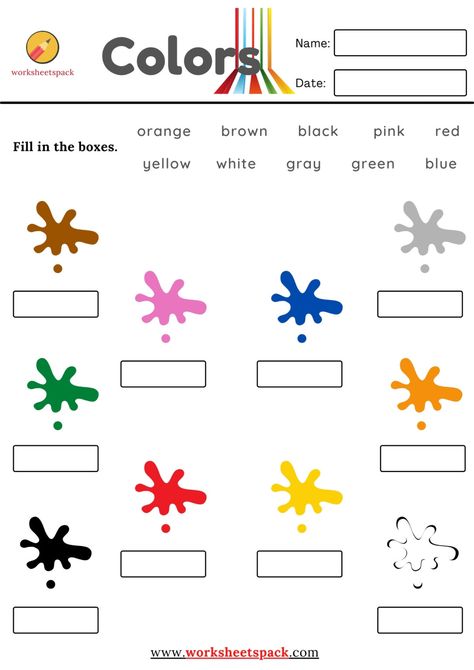 Colors Worksheets Pack - worksheetspack Color Worksheets For Preschool, Materi Bahasa Inggris, Reading Comprehension For Kids, English Worksheets For Kindergarten, English Learning Books, Kindergarten Reading Activities, Grammar For Kids, Kindergarten Coloring Pages, Matching Worksheets