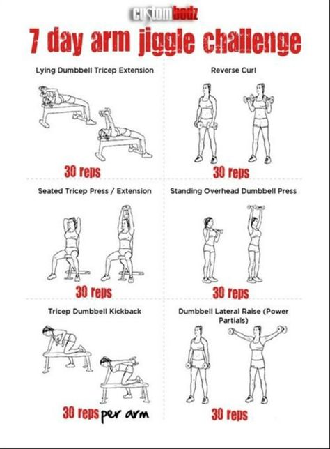 7 Day Arm Jiggle Challenge. Arm Workout Find more Arm Workouts at http://www.alesstoxiclife.com/fitness/10-super-workouts-tone-arms-home/ #healthtip Arm Challenge, Full Body Workouts, Lose Arm Fat, Trening Fitness, Arm Fat, Smart Things, Fitness Challenge, Sport Motivation, E Card