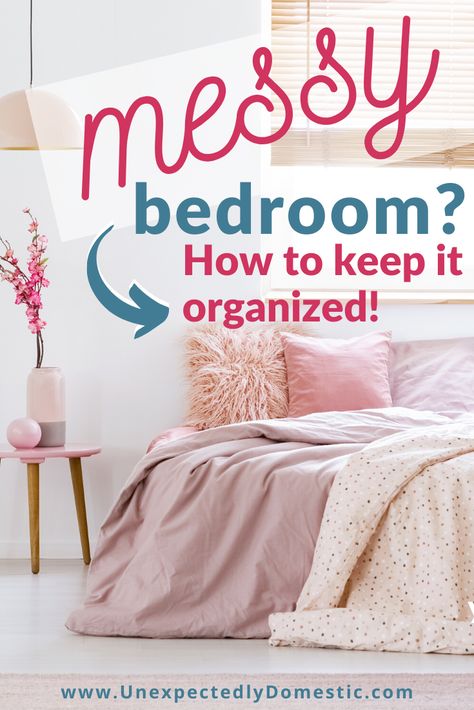 How to organize your small bedroom on a budget! These bedroom organization ideas and storage hacks are easy ways to utilize space in even a small room. Bedrooms clutter and small spaces can feel overwhelming, but there are lots of easy organizing ideas that are simple and fast. If you're on a budget (and trying to do this with no money), you can even organize with boxes in your dresser drawers. Step by step declutter checklist included! #organizationideas #declutteringtips How To Organize With No Storage Space, Cute Ways To Organize Your Room, Organize A Small Bedroom, Dresser Top Organization Ideas, Dresser Top Organization, Organize Your Room, Bedroom Organization Ideas, Bedroom Organizing, Bedroom Cleaning