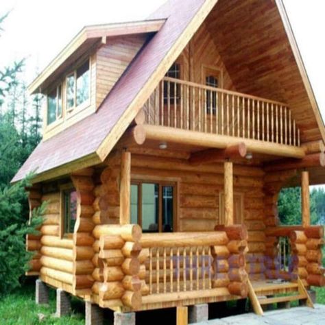 Wooden House Plans, Wood House Design, Wooden House Design, Small Wooden House, Wooden Cottage, Best Tiny House, House Plan Gallery, Tiny Cabins, Log Cabin Homes