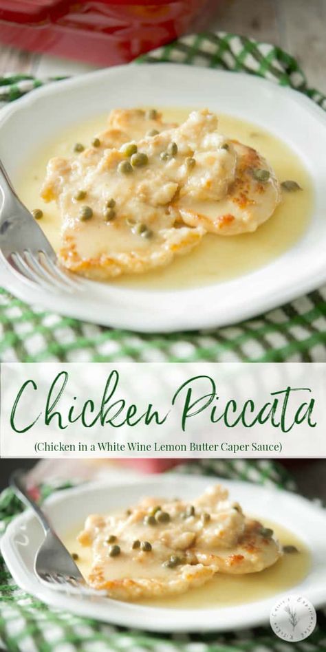 Chicken Piccata made with boneless, chicken breasts that have been lightly floured and pan sautéed; then topped with a white wine lemon caper sauce. #chicken #lemonchicken #capers White Wine Lemon Caper Sauce, Chicken Capers, Lemon Butter Caper Sauce, New Chicken Recipes, Lemon Caper Sauce, Caper Sauce, Chicken Recipes Boneless, Sauce Chicken, Chicken Piccata