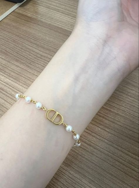 Stunning Dior Bracelet. - Gist94 Dior Bracelet Gold, Bangle Outfit, Bracelet Dior, Christian Dior Bracelet, Dior Store, Dior Bracelet, A Cursive, Aesthetic Jewellery, Aquamarine Bracelet