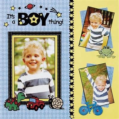 Toddler Scrapbook, Baby Boy Scrapbook Layouts, Family Scrapbook Layouts, Boy Scrapbook Layouts, Paper Bag Scrapbook, Scrapbook Design Layout, Baby Scrapbook Pages, Scrapbooking Layouts Baby, Scrapbook Boys