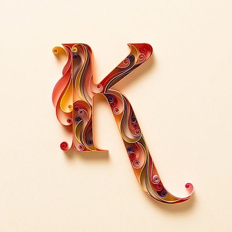 Another K for Kitchens #johnsonKitchens #paperart #papertype #papertypography #thedailytype #goodtype #Typespire #typografi #typeverything #typographyinspired #graphicdesign Quilling Alphabet, Quilling Design, Quilling Letters, Name Drawings, Arte Quilling, Letter Photography, Alphabet Letters Design, Diy Monogram, Desain Quilling