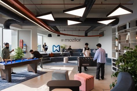 Mozilor Offices - Kozhikode Work Cafe, Office Layout, Social Housing, Office Snapshots, Iconic Buildings, Office Workspace, Interior Architect, Corporate Office, Quality Work