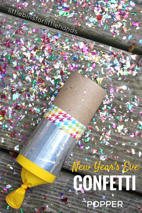 Confetti poppers are easy to make. Kids love using confetti poppers to ring the New Year. Celebrate any party or occasion with DIY confetti poppers. New Years With Kids, New Year's Eve Crafts, Kids New Years Eve, New Year's Eve Activities, Party Activities Kids, Confetti Poppers, Diy Confetti, New Years Activities, New Year's Crafts