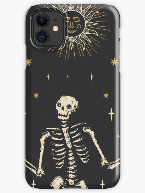 Halloween skeleton iPhone case with sun and stars 🌟 #halloween #halloweenparty #iphone #iphonecase #diy #spooky #scary #skull #sun #stars #art #phonecase Halloween Phone Cases Diy, Phonecase Ideas, Skeleton Iphone, Scary Skull, Stars Art, Spooky Scary, Halloween Skeleton, Sun And Stars, Diy Phone