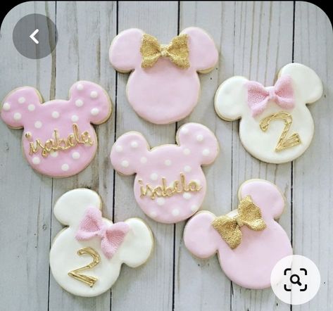 Sugar Cookies Designs, Γενέθλια Mickey Mouse, Cakes Disney, Nemo Disney, Minnie Mouse Birthday Theme, Disney Parties, Minnie Mouse Cookies, Minnie Mouse Theme Party, Mouse Cupcakes