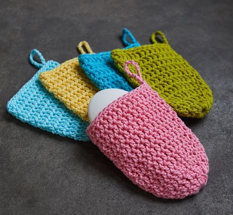 Charity Project: Make a Soap SACK | Lion Brand Notebook Soap Sack, Free Pattern Download, Soap Bag, Lion Brand Yarn, Lion Brand, Bag Crochet, Cotton Crochet, Joanns Fabric And Crafts, Girl Hair