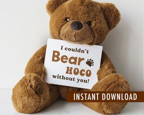 HOCO I Couldn’t Bear Hoco Without You, Bear Hoco Proposals, Bear Homecoming Proposal, Proposal Signs, Asking To Homecoming, Cute Hoco Proposals, Homecoming 2022, Promposal Ideas, Homecoming Signs