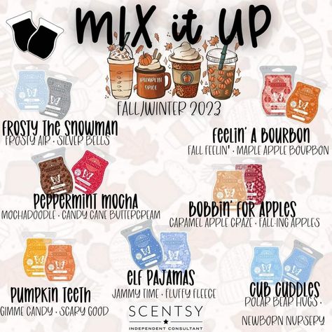 Scentsy Mixology 2023 Fall, Scentsy Recipes 2023, Scentsy Fall Winter 2023, Scentsy Consultant Marketing, Scentsy Posts, Scentsy Mixology, Scentsy Flyers, Scentsy Recipes, Scentsy Catalog