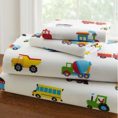 Wildkin Olive Kids Trains, Planes and Trucks Toddler Sheet Set Construction Bedding, Toddler Comforter, Toddler Sheets, Cotton Comforter Set, Big Boy Bedrooms, Toddler Bed Set, Toddler Boys Room, Kids Products, Kids Training